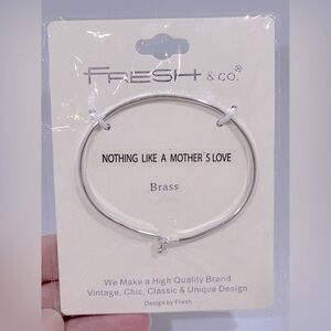 Fresh & Co “Nothing Like A Mother’s Love” Silver Plated Brass Bangle Bracelet